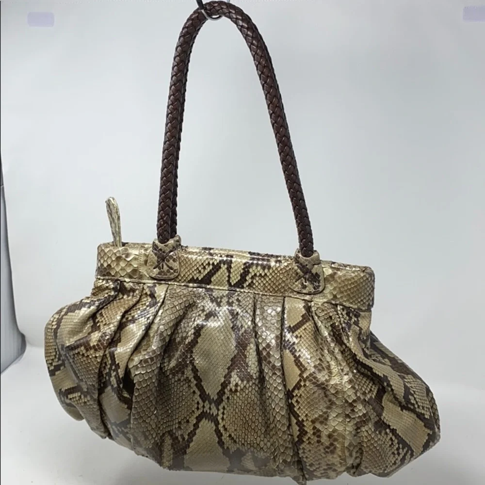 Carlos Falchi Fatto a Mano Genuine Snakeskin Bag